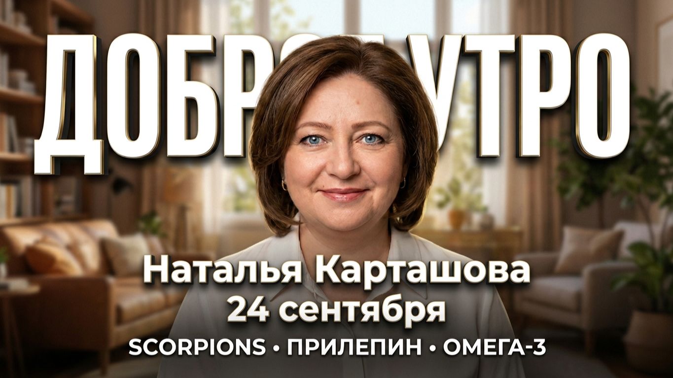 Наталья Карташова в эфире Доброго утра, запись от 24.09.2026г.