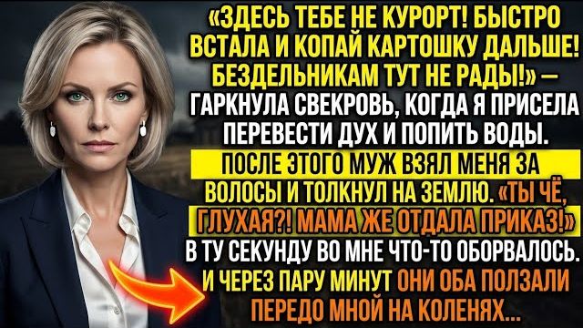 «Встала и копай картошку!» — кричала свекровь, пока муж не увидел окровавленные руки жены