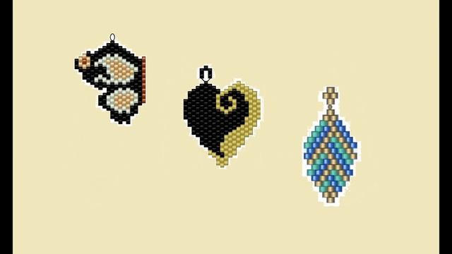 Серьги из бисера. Схемы плетения. Техника Peyote