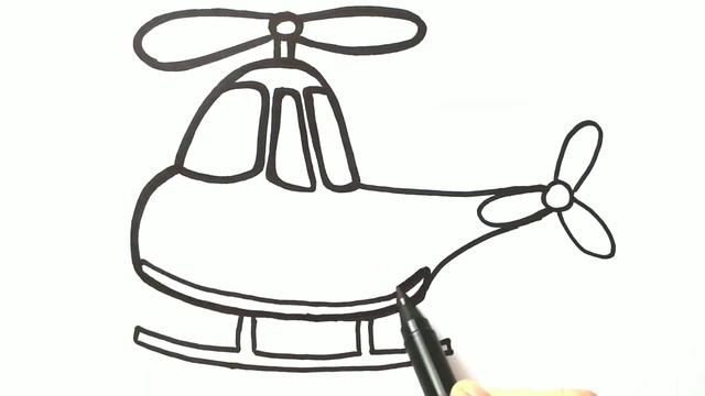 Как нарисовать ВЕРТОЛЕТ  раскраска для детей  НарисуйКа