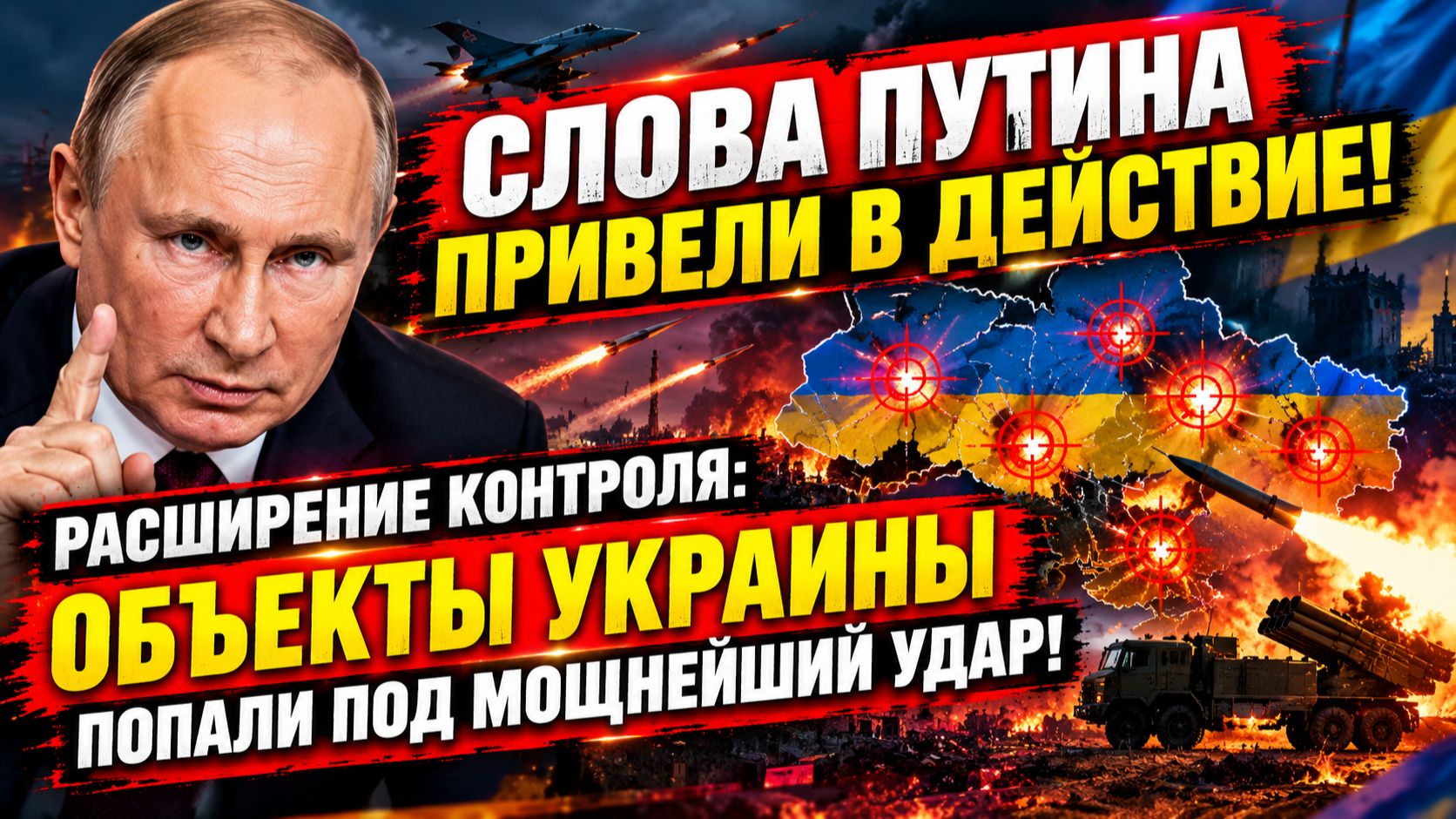 СЛОВА ПУТИНА ПРИВЕЛИ В ДЕЙСТВИЕ! Расширение контроля Объекты Украины попали под мощнейший удар!