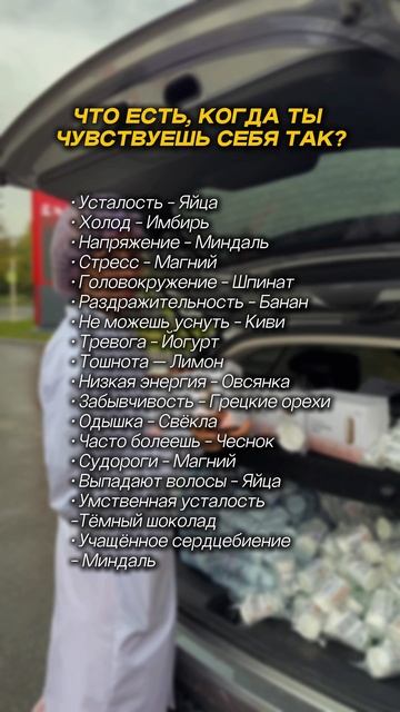 Шпаргалка из продуктов