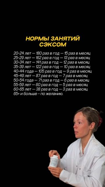 Норма занятий сэксом