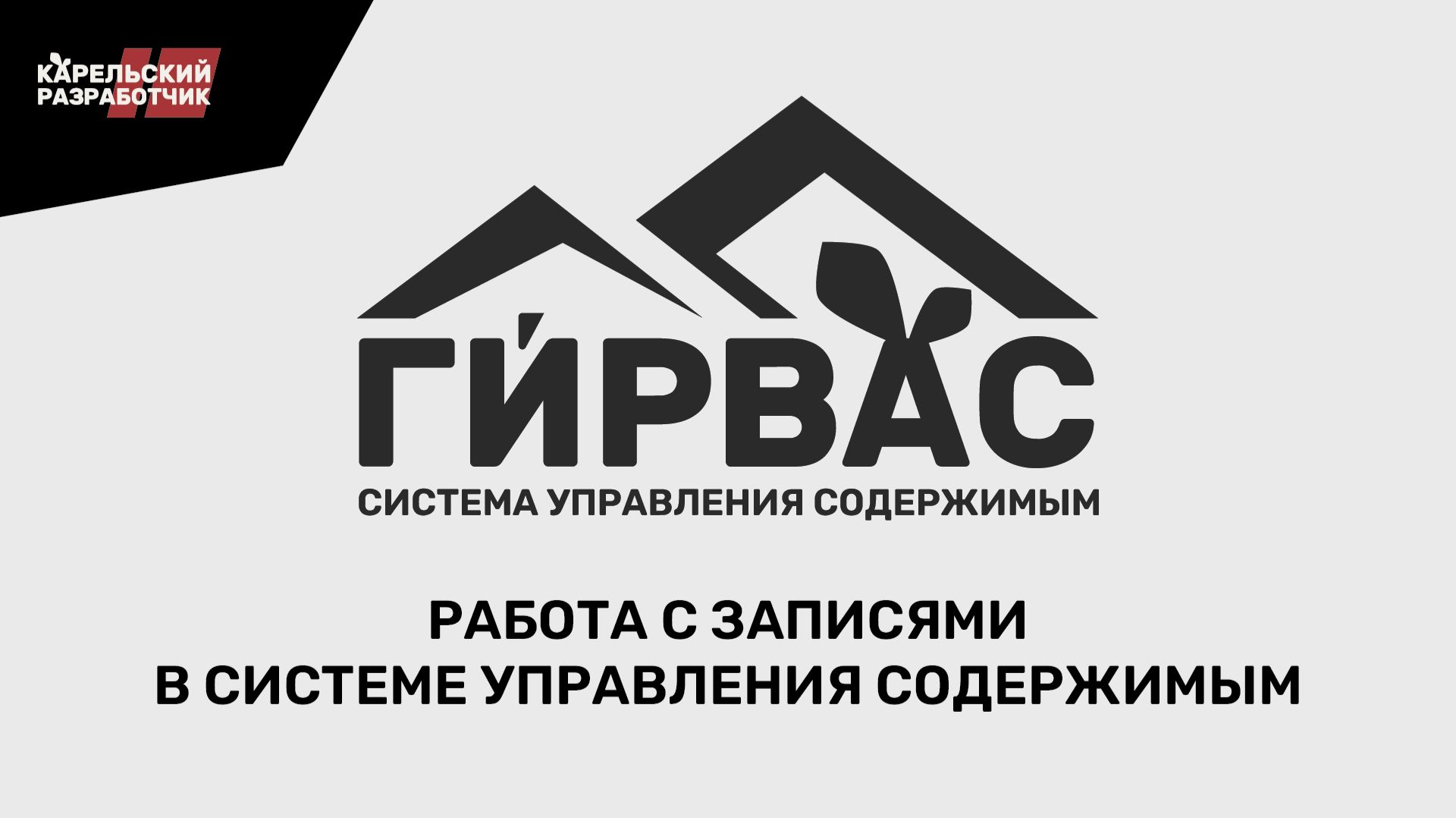 CMS «ГИРВАС» | Работа с записями