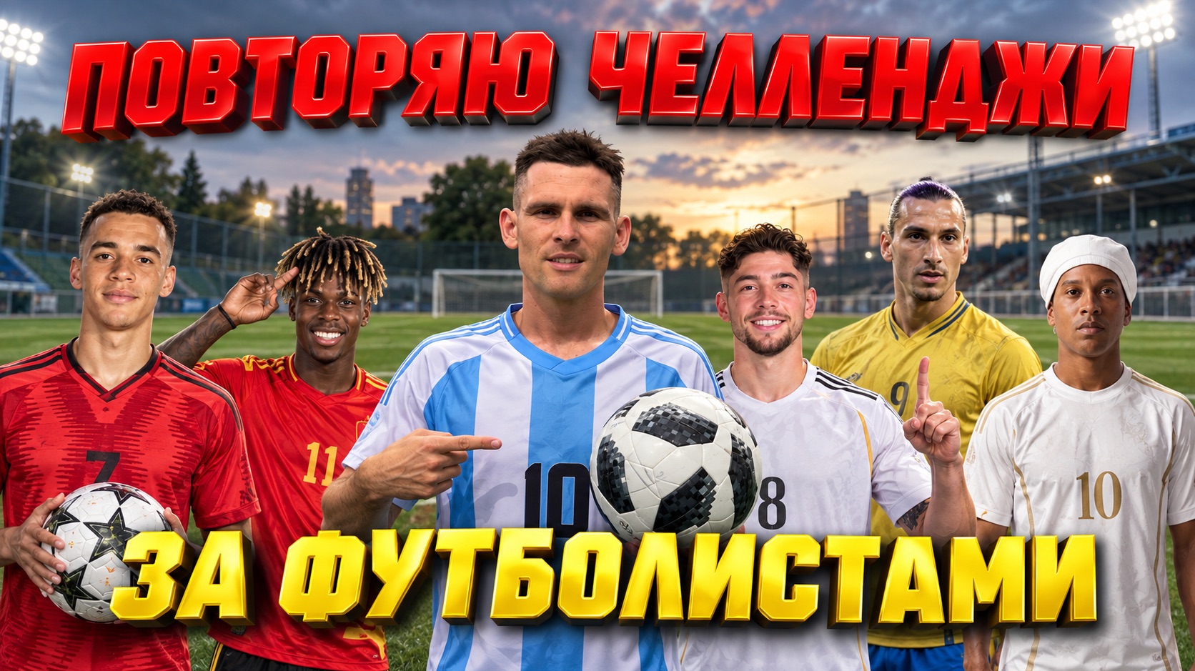 Повторяю челленджи за футболистами