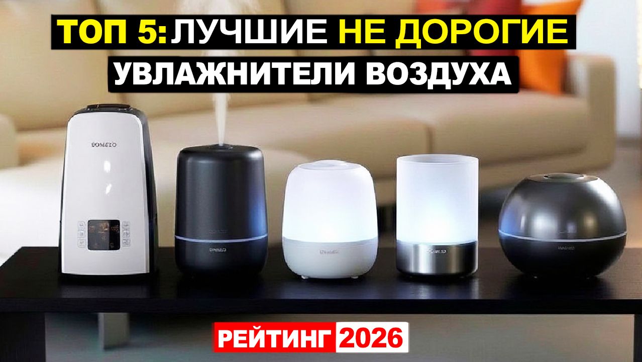 Топ 5: Лучшие недорогие Увлажнители воздуха 2026 по соотношению Цена-Качество. Плюсы и минусы