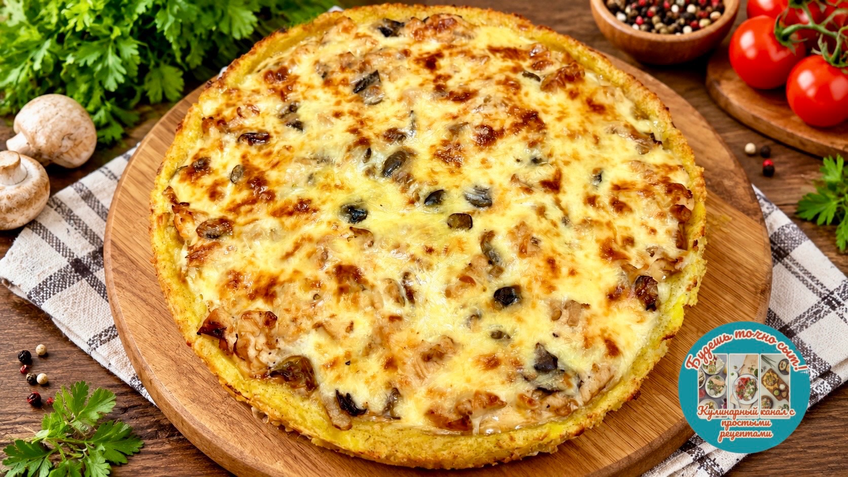 Картофельный киш  - сытный и простой пирог для всей семьи🥧