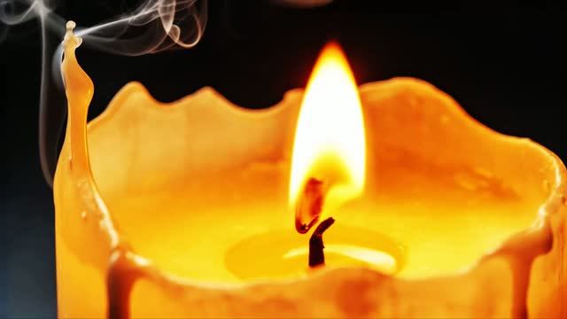 Магия горящей свечи: теплый свет и тающий воск 🕯️✨ Сделано в AI.