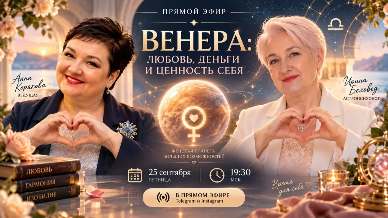 ПРЯМОЙ ЭФИР ВЕНЕРА: ЛЮБОВЬ ДЕНЬГИ И ЦЕННОСТЬ СЕБЯ С ИРИНОЙ БЕЛОВЕД