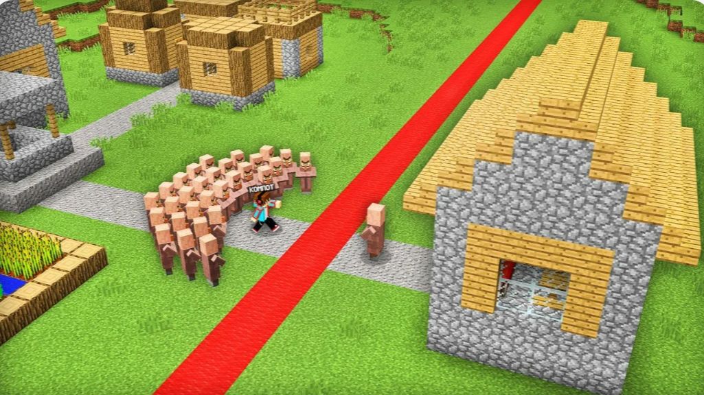 ЖИТЕЛЬ ПОССОРИЛСЯ СО ВСЕЙ ДЕРЕВНЕЙ В МАЙНКРАФТ Компот Minecraft