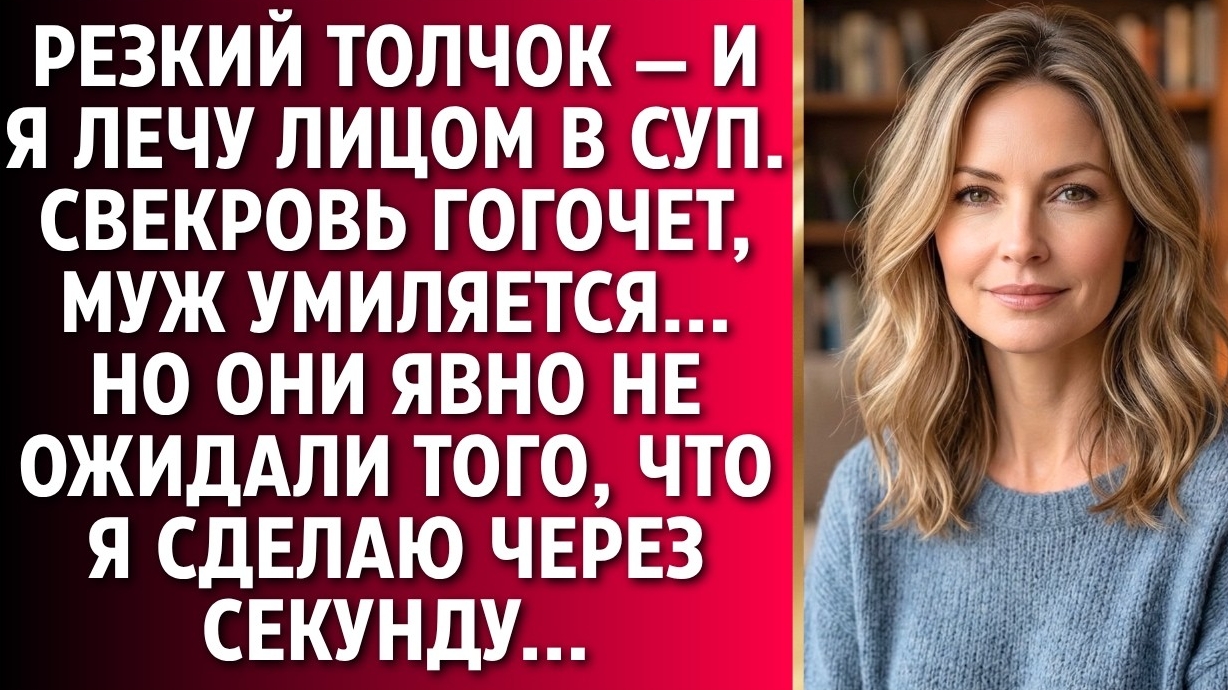 ИСТОРИИ ИЗ ЖИЗНИСвекровь толкнула меня лицом в горячий супАудиорассказы аудиокниги жизненные муж