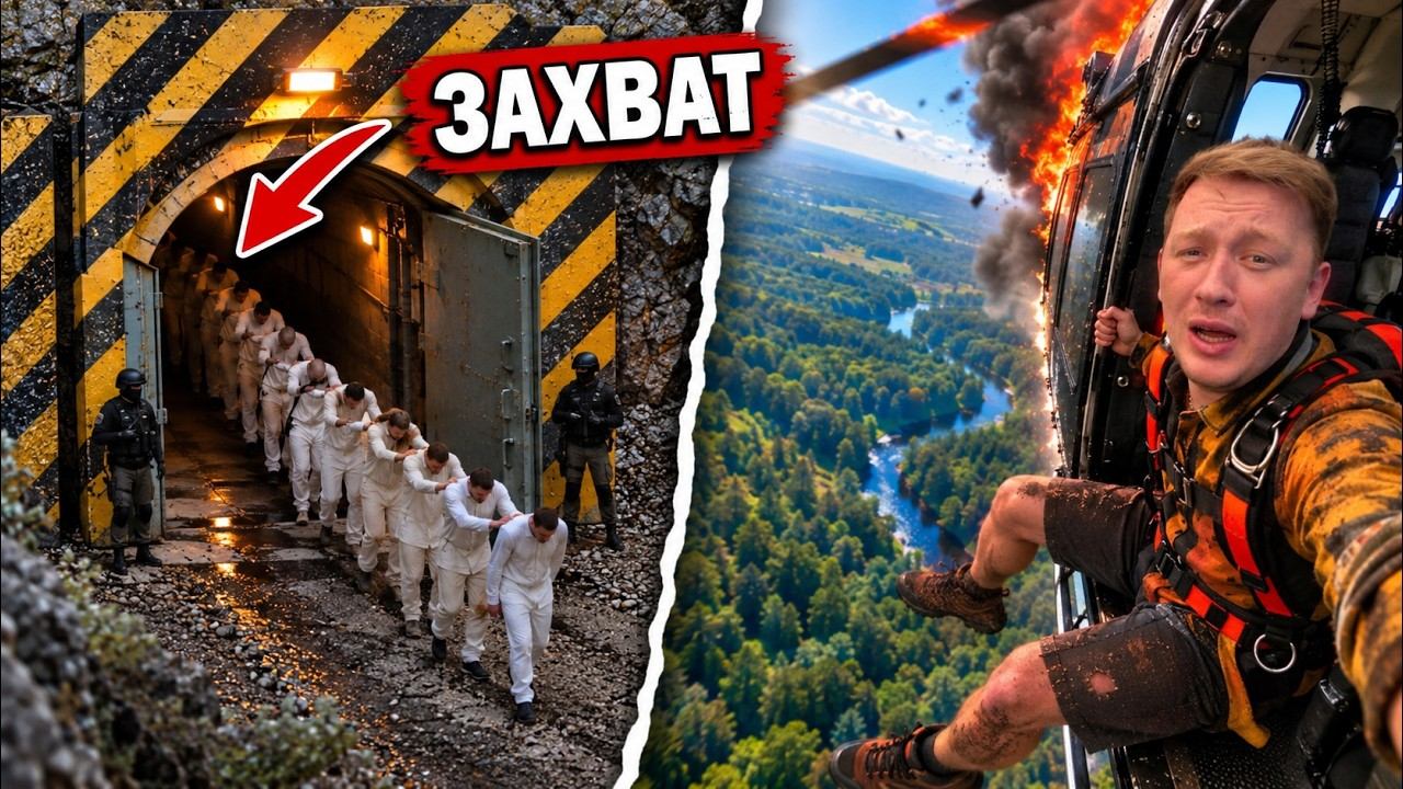 ТОННЕЛЬ ЗАХВАЧЕН! 8 дней в плену! Мы угнали ВЕРТОЛЁТ, чтобы сбежать от Финов! (тоннель, 57 серия)