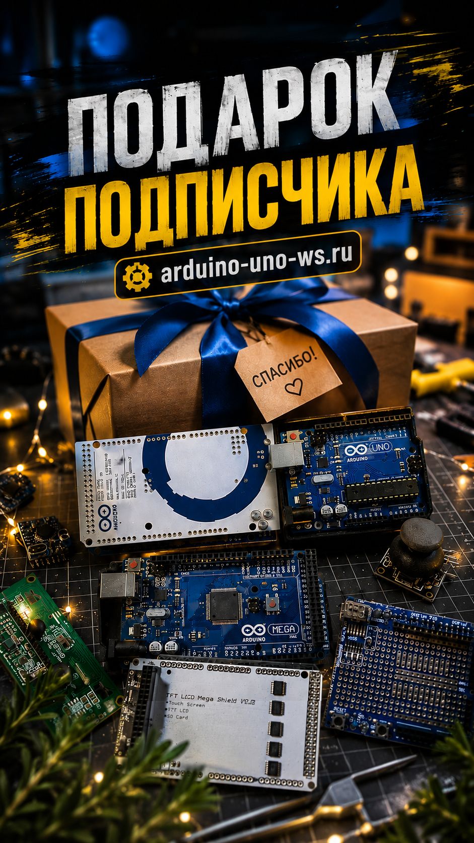 ПОДАРОК от ПОДПИСЧИКА! Arduino Mega, Arduino Uno, много разных штук