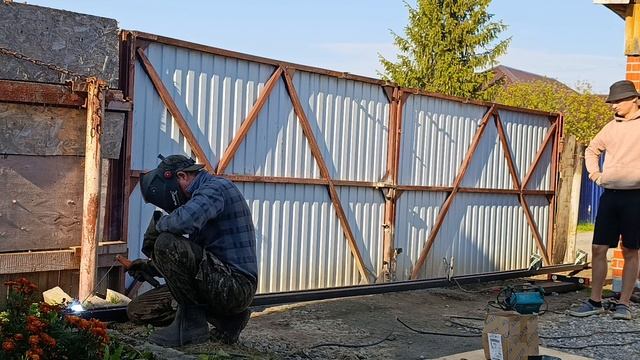 Изготовление откатных ворот 2