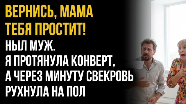 Истории из жизниВернись мама тебя простит! - ныл мужАудиорассказы аудиокниги свекровь муж