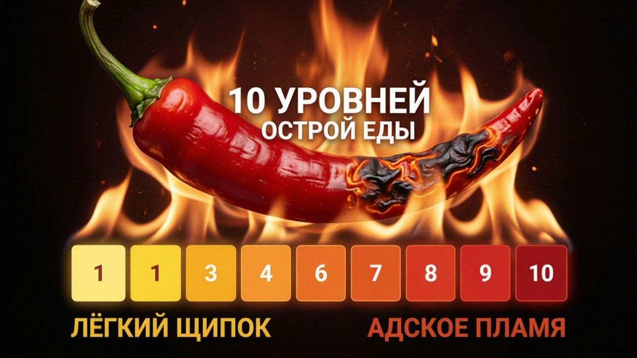 10 уровней острой еды