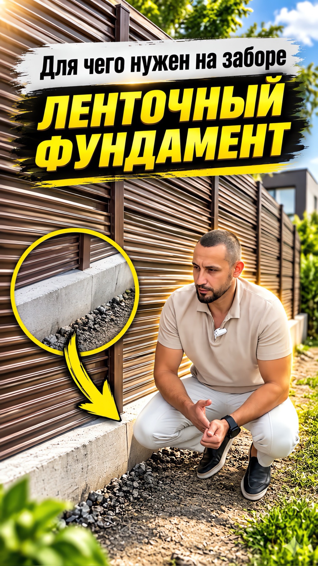 Для чего нужен ленточный фундамент на заборе?