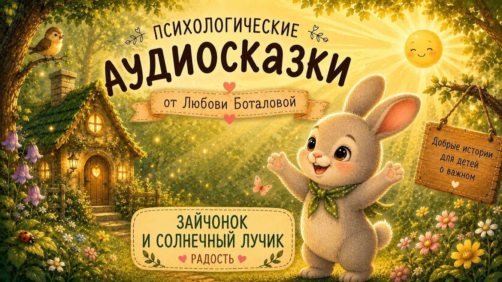 Радость. Психологическая сказка для детей 1-3 года. Зайчонок и солнечный лучик