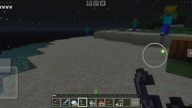 нормально пытаюсь обороняться в зомби-апокалипсис в Minecraft