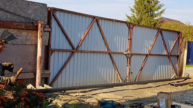 сборка откатных ворот 3