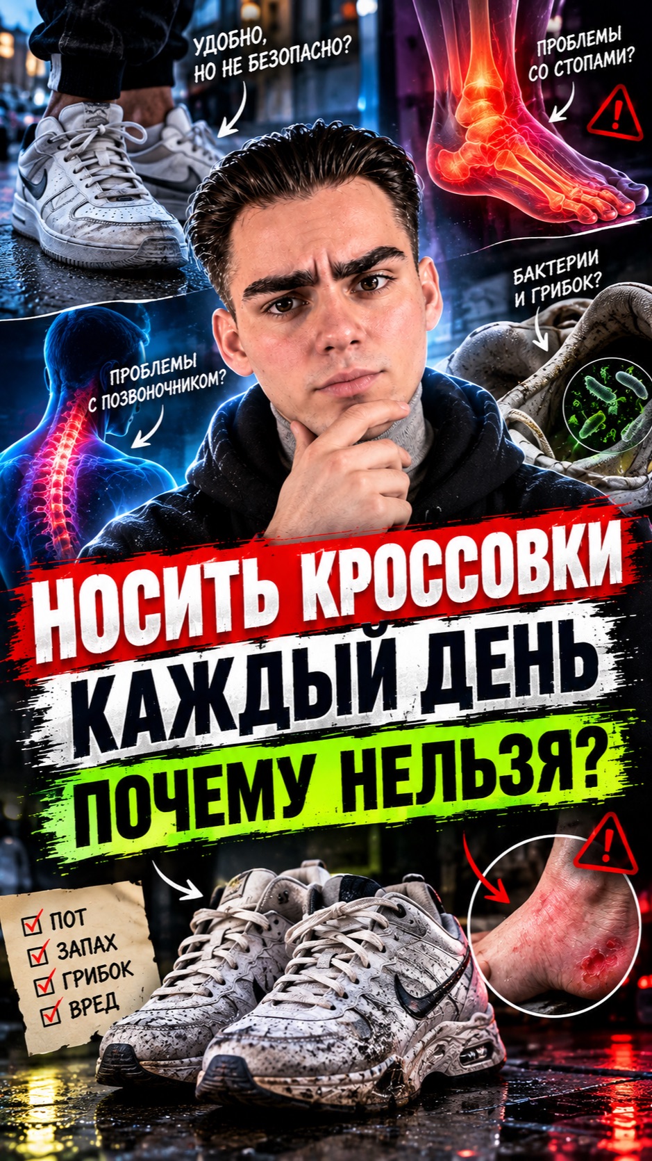 НОСИТЬ КРОССОВКИ КАЖДЫЙ ДЕНЬ | ПОЧЕМУ НЕЛЬЗЯ?
