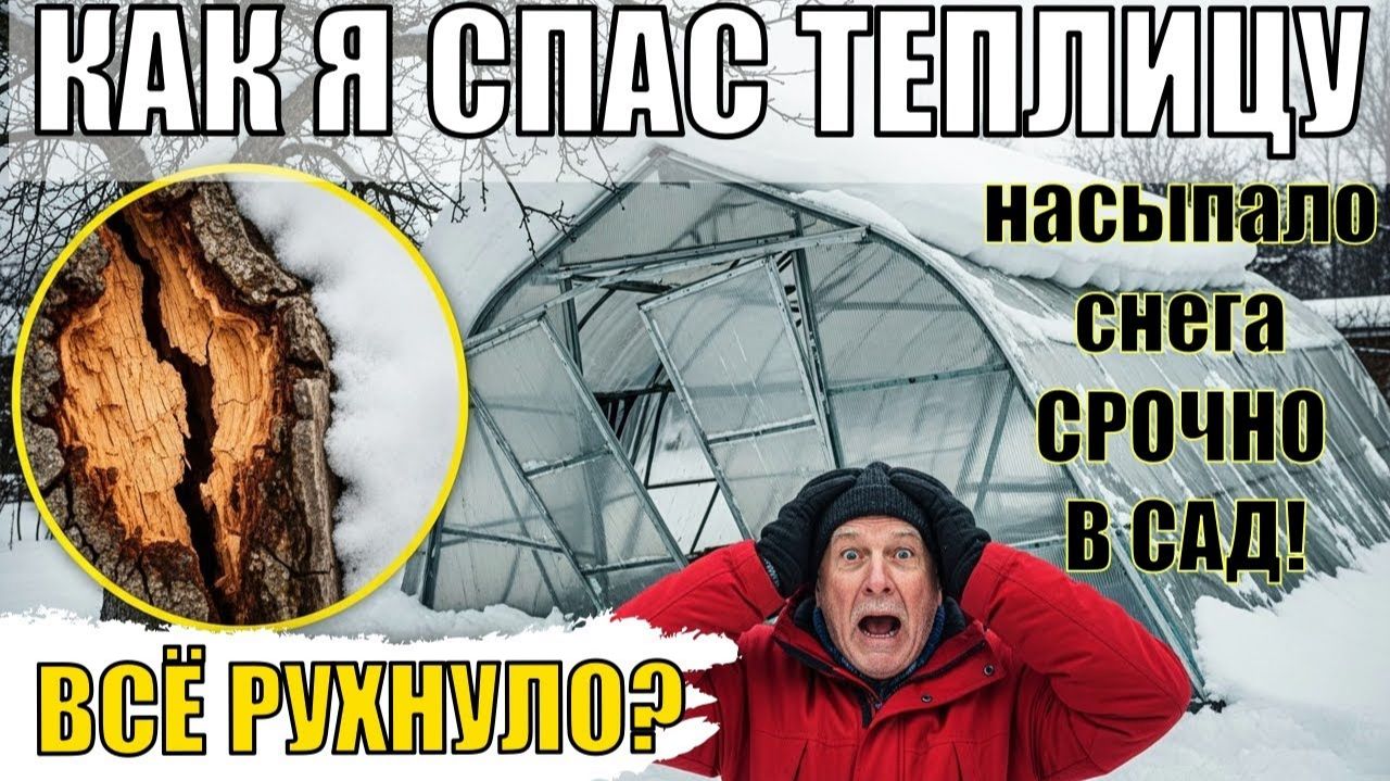 СРОЧНО В САД Снег ломает теплицы и деревья Что делать чтобы не потерять урожай get-save.com
