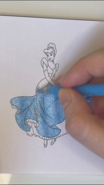 Принцесса Золушка 👸 раскраска