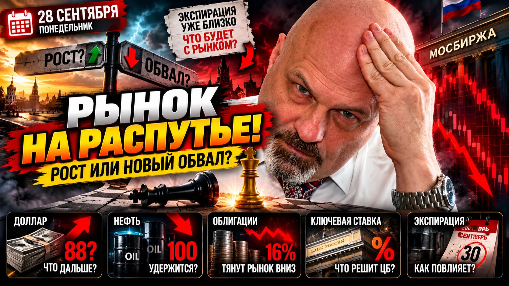 РЫНОК СНОВА ПАДАЕТ! Доллар на грани  88 отменяется? Что будет дальше
