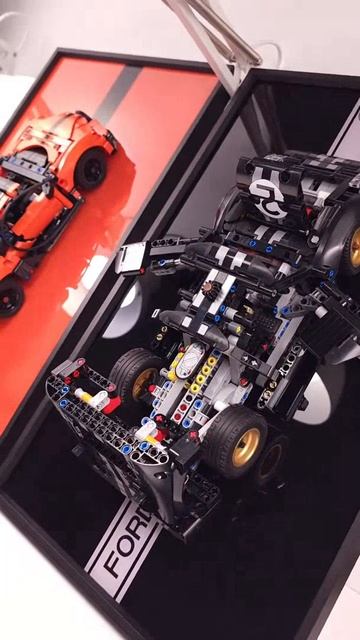 iCUANUTY Display Wallboard для LEGO Technic 42222 Bugatti Chiron против 42223 Technic 1966 Ford