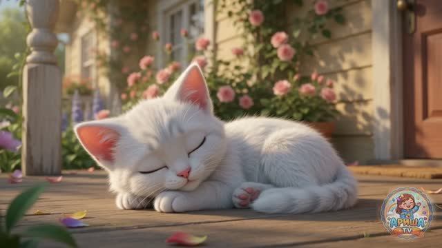 Котик вышел погулять Детская песенка мультик танцуй и пой Ариша TV