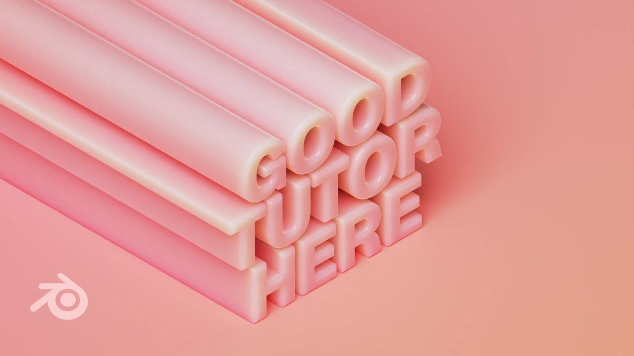Blender 3.2  Создание стилизованного текста с градиентом  How to make stylized text with gradient