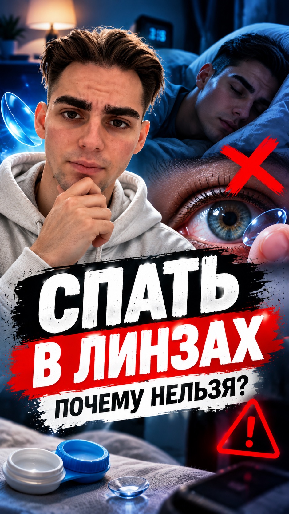 СПАТЬ В ЛИНЗАХ  ПОЧЕМУ НЕЛЬЗЯ?