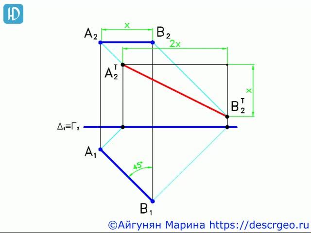 2.11. Тень от биссекторной горизонтали
