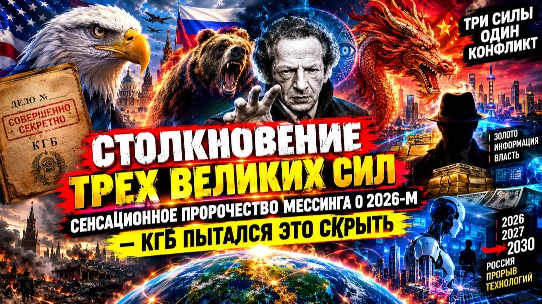 Столкновение трех великих сил. Сенсационное пророчество Мессинга о 2026-м  КГБ пытался это скрыть.
