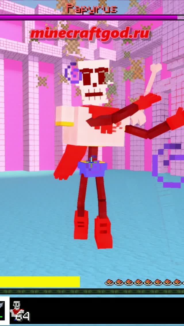  Битва с Papyrus - Мод Undertale 12.2025 shorts майнкрафт minecraft