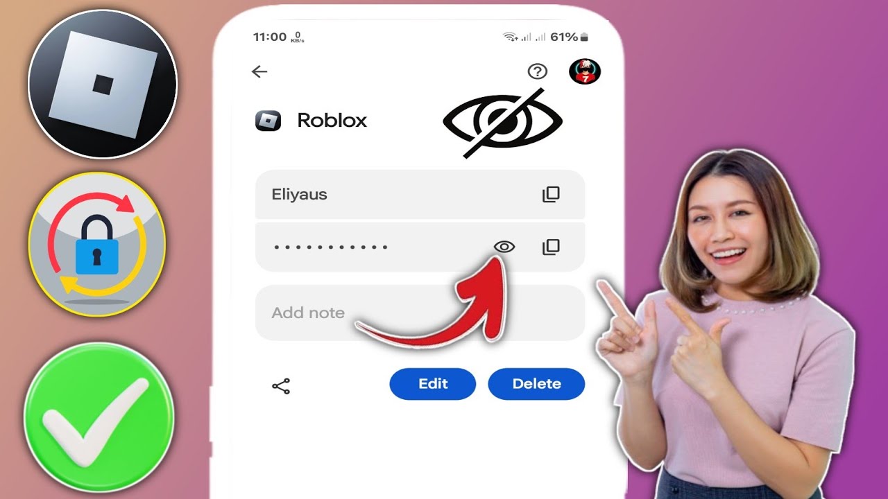 Как узнать свой пароль Roblox 2025  Посмотрите пароль для входа в Roblox если вы его забыли