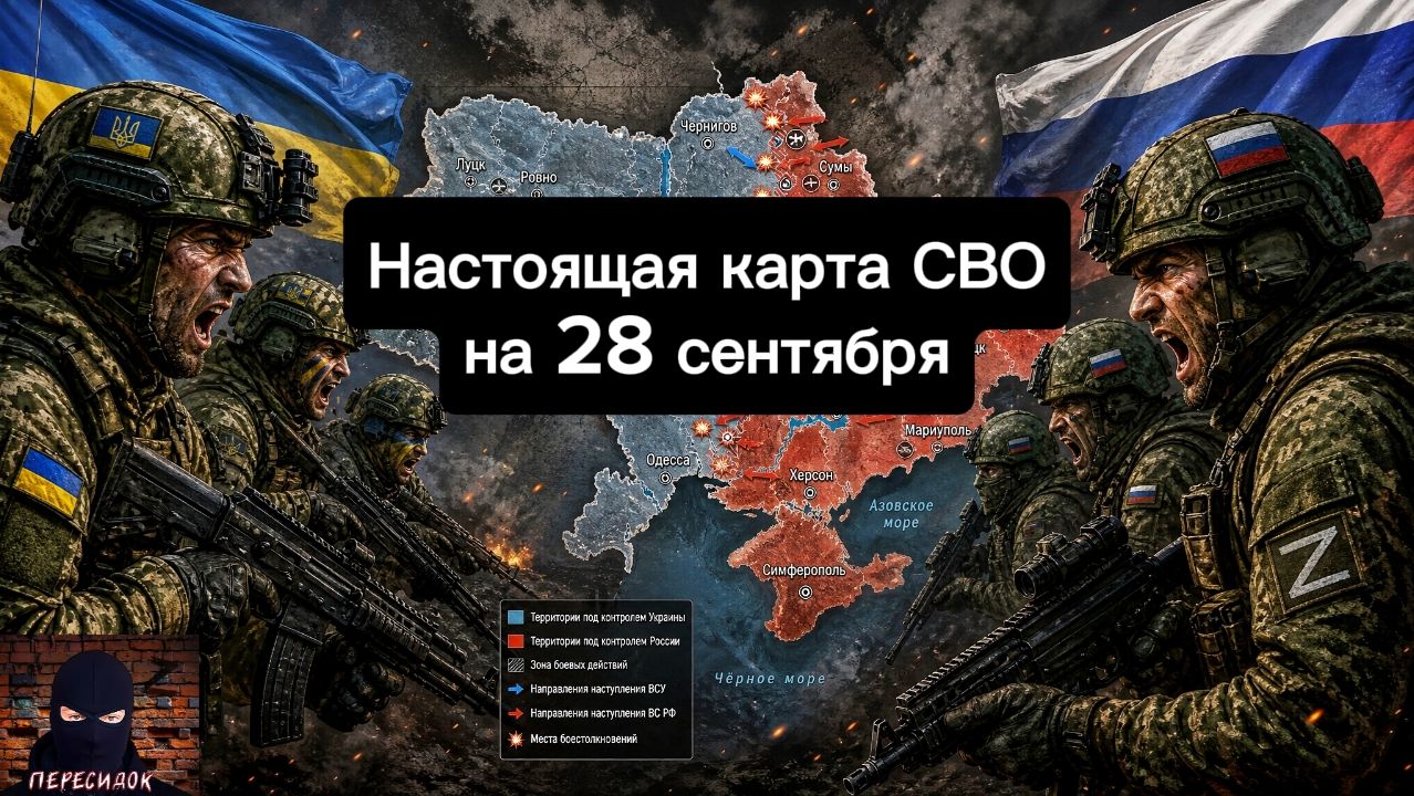  Настоящая карта СВО на 28 сентября. Военная сводка боевых действий на сегодня