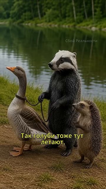 ТИГР наехал на ЕЖА и МЕДОЕДА - юмор мем нейросеть смешныеживотные hailuoai hailuo02 minimax