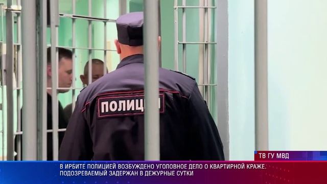 В Ирбите полицией возбуждено уголовное дело о квартирной краже. Подозреваемый задержан