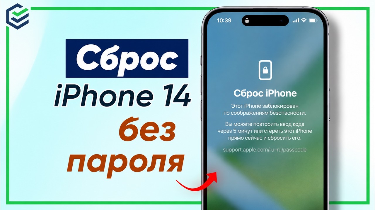 Сброс iPhone 1414 Pro14 Pro Max без пароля и Face ID  3 СПОСОБА