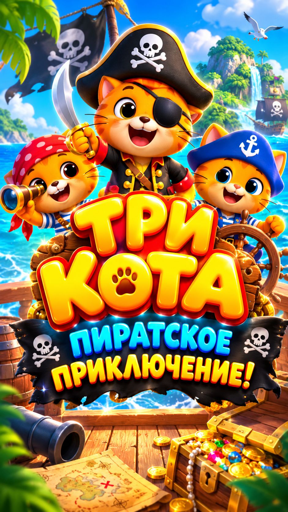 ТРИ КОТА  ПИРАТСКОЕ ПРИКЛЮЧЕНИЕ!  Shorts