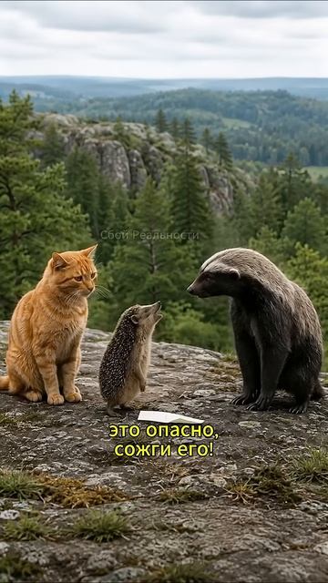 Медоед пошёл против ЛЬВА - нейросеть юмор смешныеживотные hailuoai hailuo02 minimax