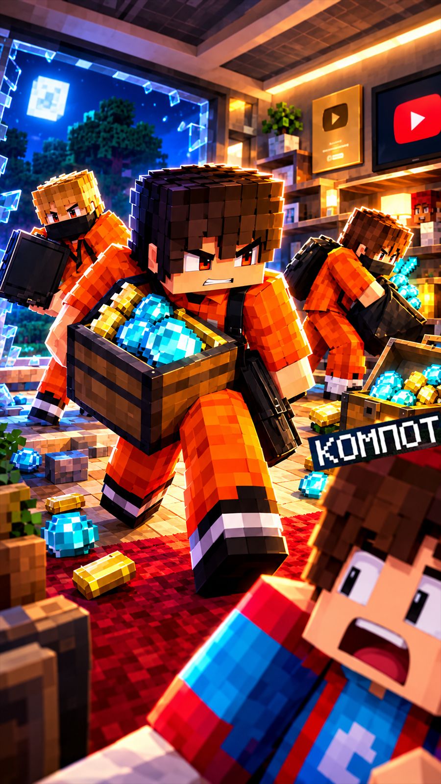 ШКОЛЬНИКИ ОГРАБИЛИ ЮТУБЕРА КОМПОТ - МАЙНКРАФТ ПРИКОЛЫ МОДЫ MINECRAFT
