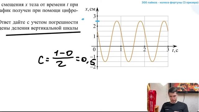 На рисунке изображен график зависимости смещения x тела от времени t при свободных - 28741