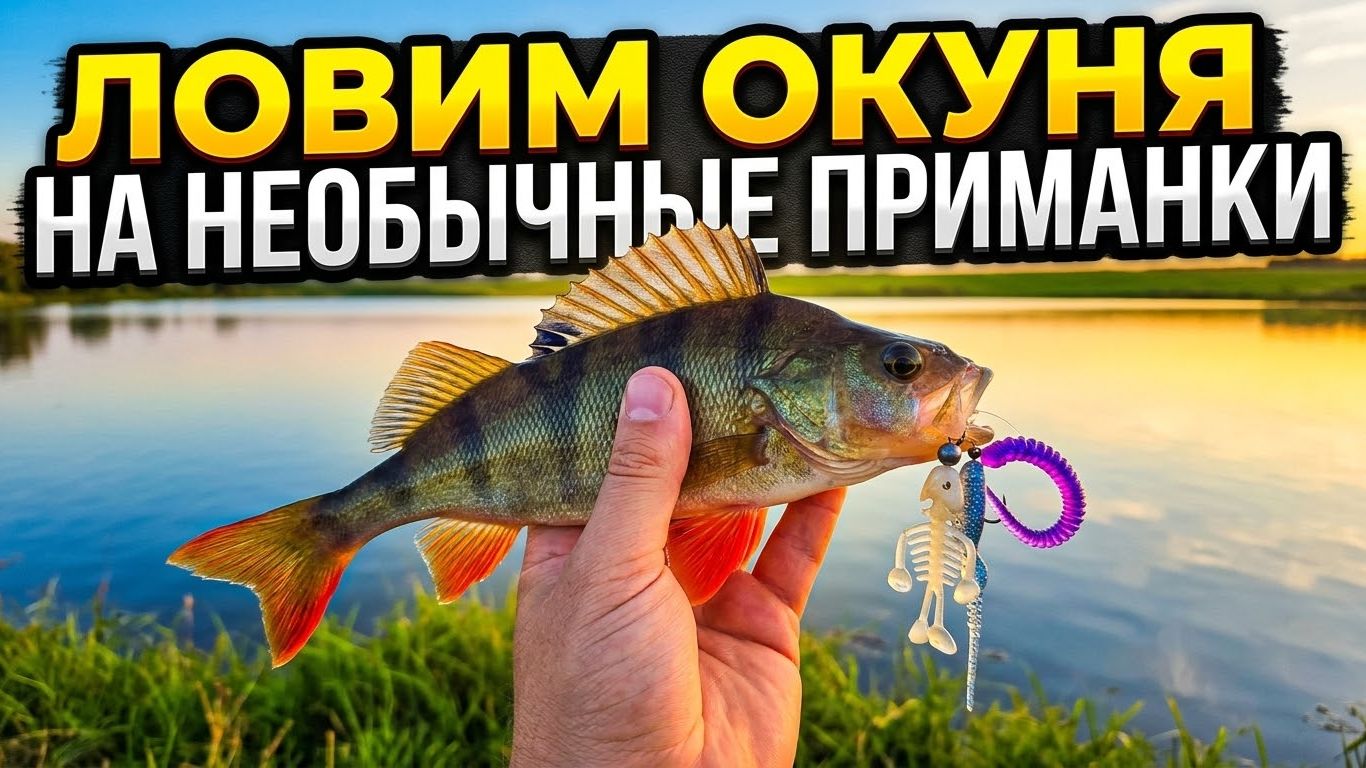 Рыбалка на спиннинг на необычные приманки. Ловим окуня на микроджиг.