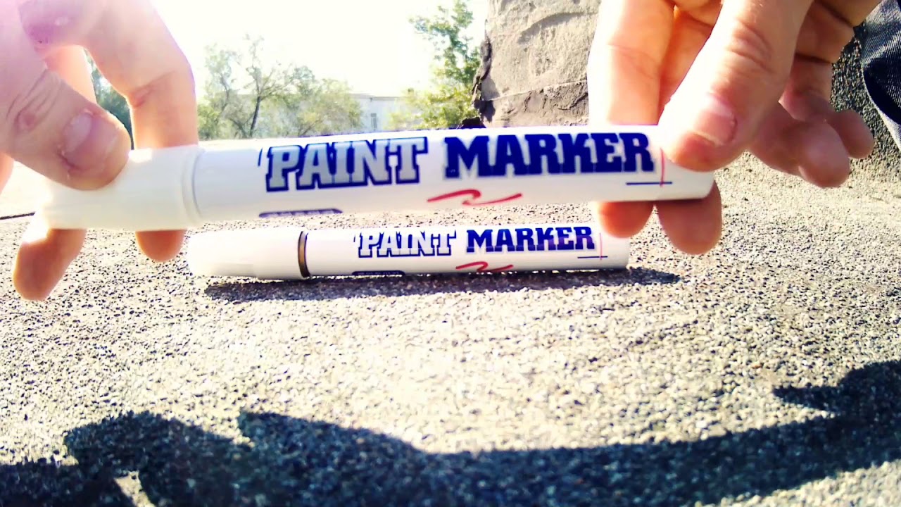 Видео обзор и тест  PAINT MARKERS   WHITE  GOLD 