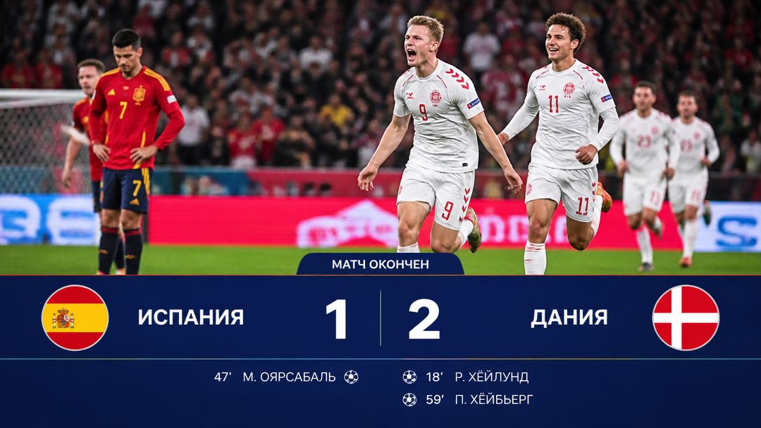 Футбол матч Испания - Дания