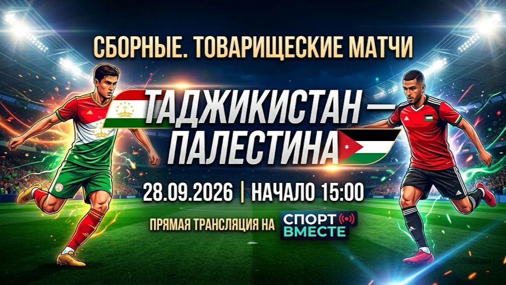 Таджикистан  Палестина Футбол Сборные. Товарищеские матчи Прямая Трансляция