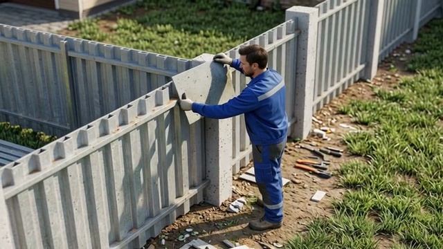 Двухсторонний металлический штакетник для дома высотой 15 м