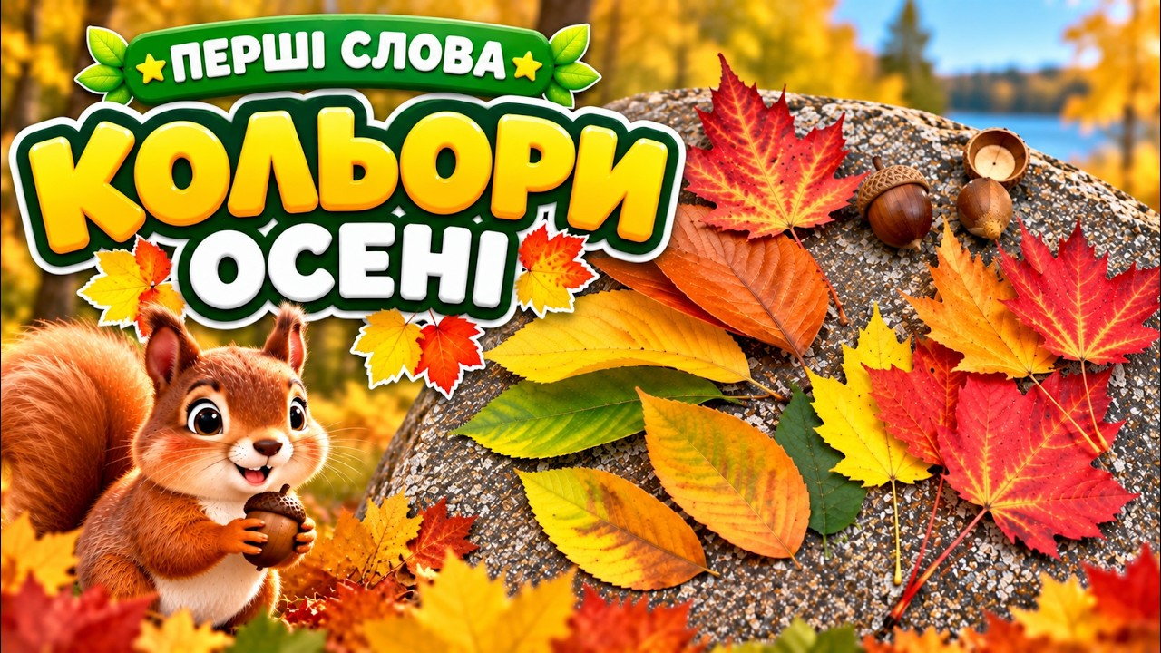 КОЛЬОРИ ОСЕНІ  Вчимо кольори та шукаємо тваринок  Перші слова для малюків